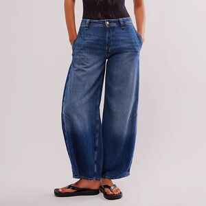 We The Free Blue Wide Leg Jeans